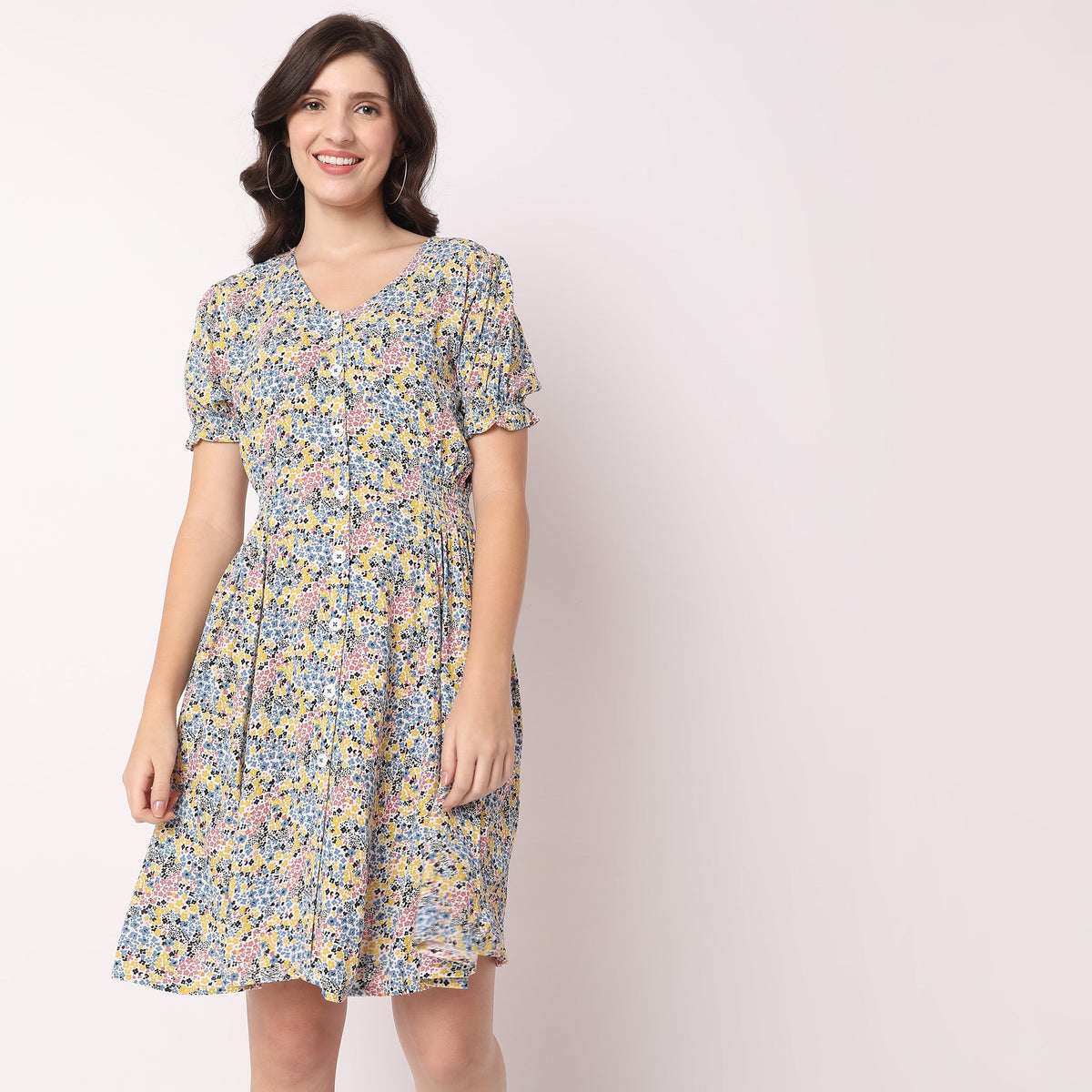 Women Wearing Regular Fit Printed Dress