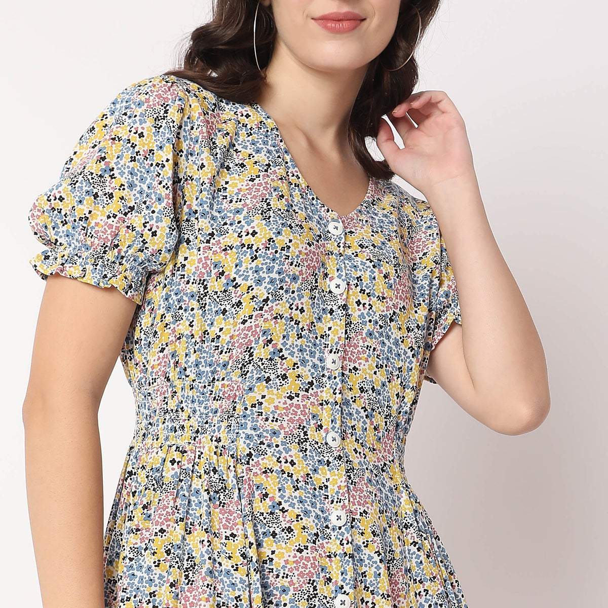 Women Wearing Regular Fit Printed Dress