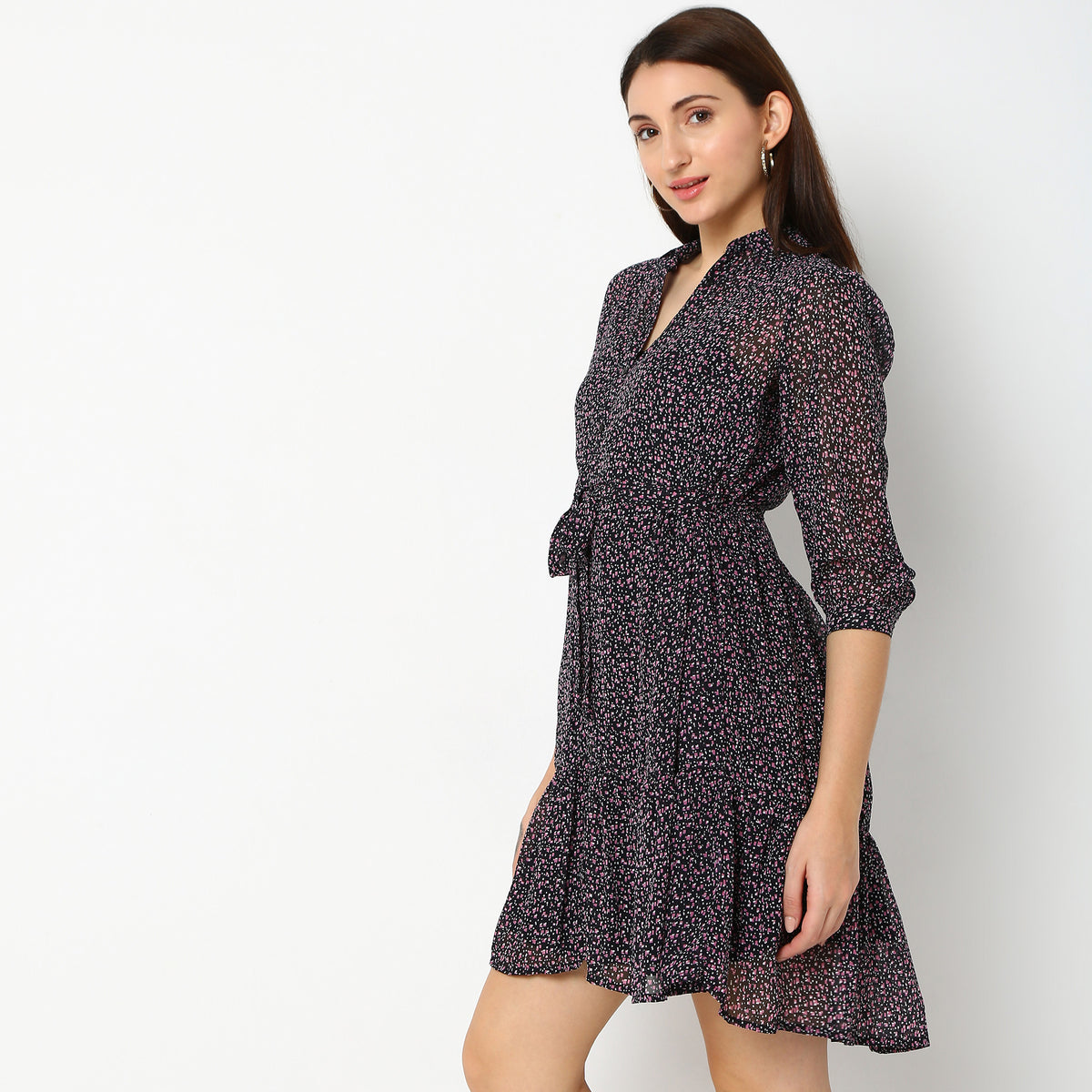 Regular Fit Printed Dress