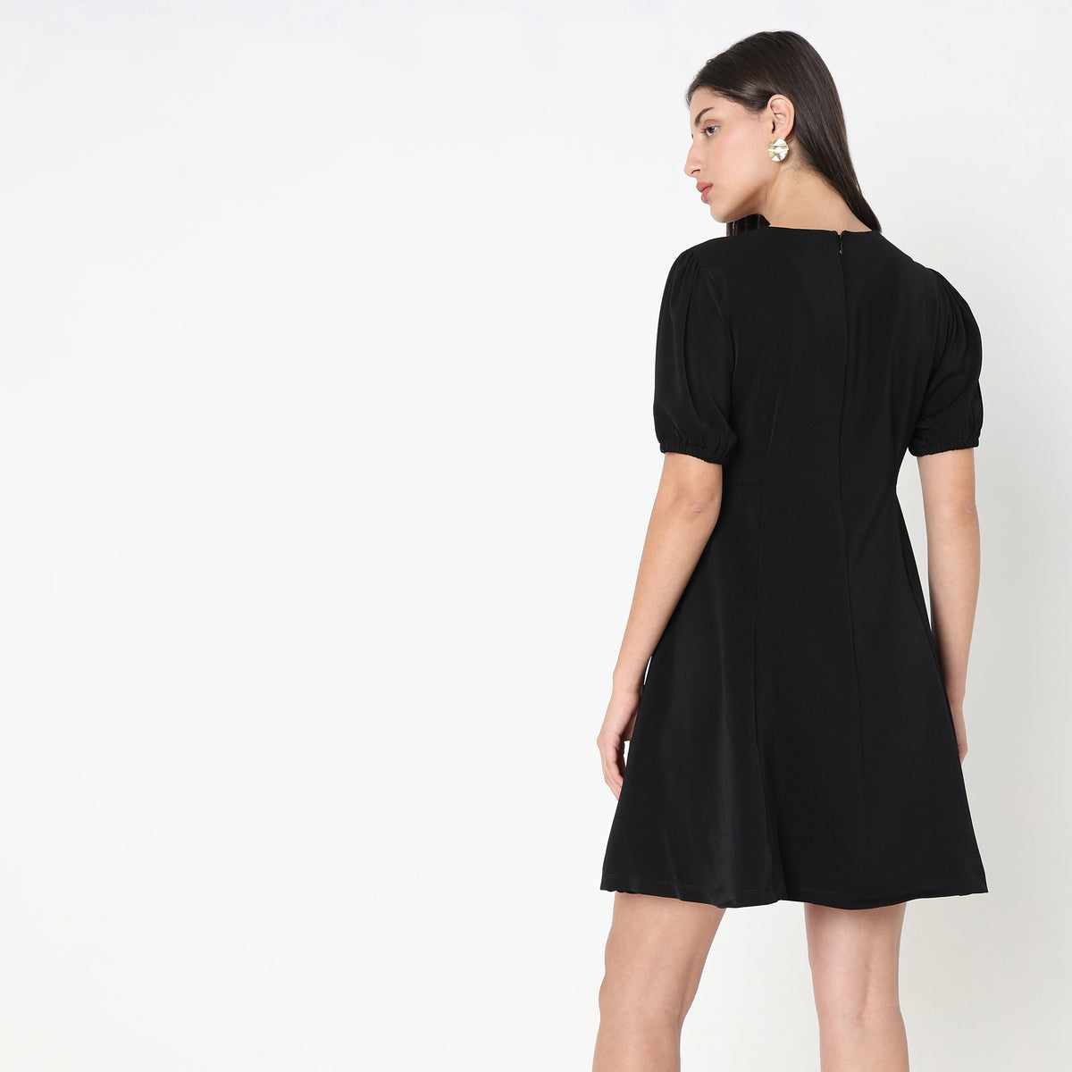 Regular Fit Solid Dress