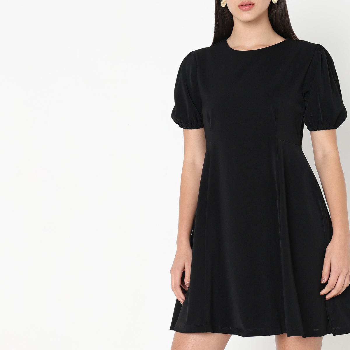 Regular Fit Solid Dress