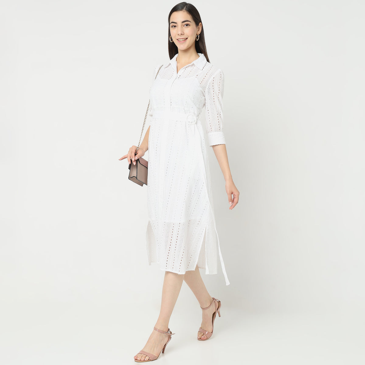 Regular Fit Solid Dress