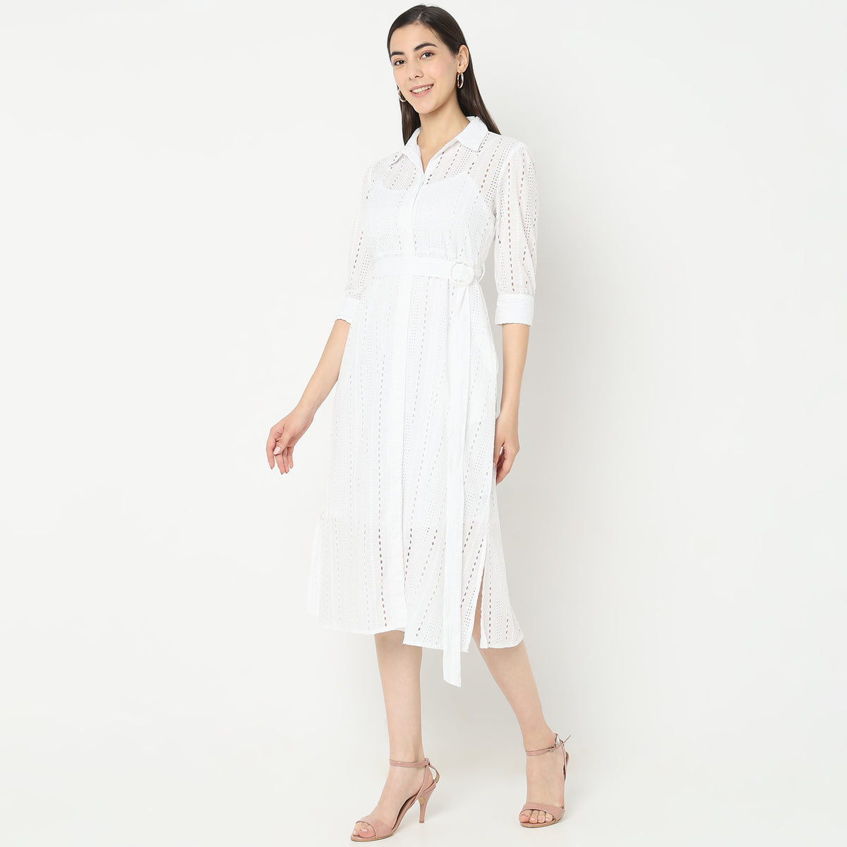 Regular Fit Solid Dress