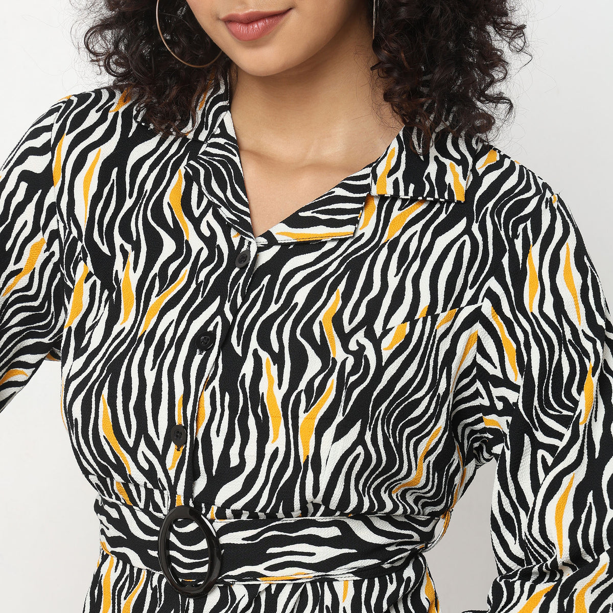 Relaxed Fit Animal Print Dress