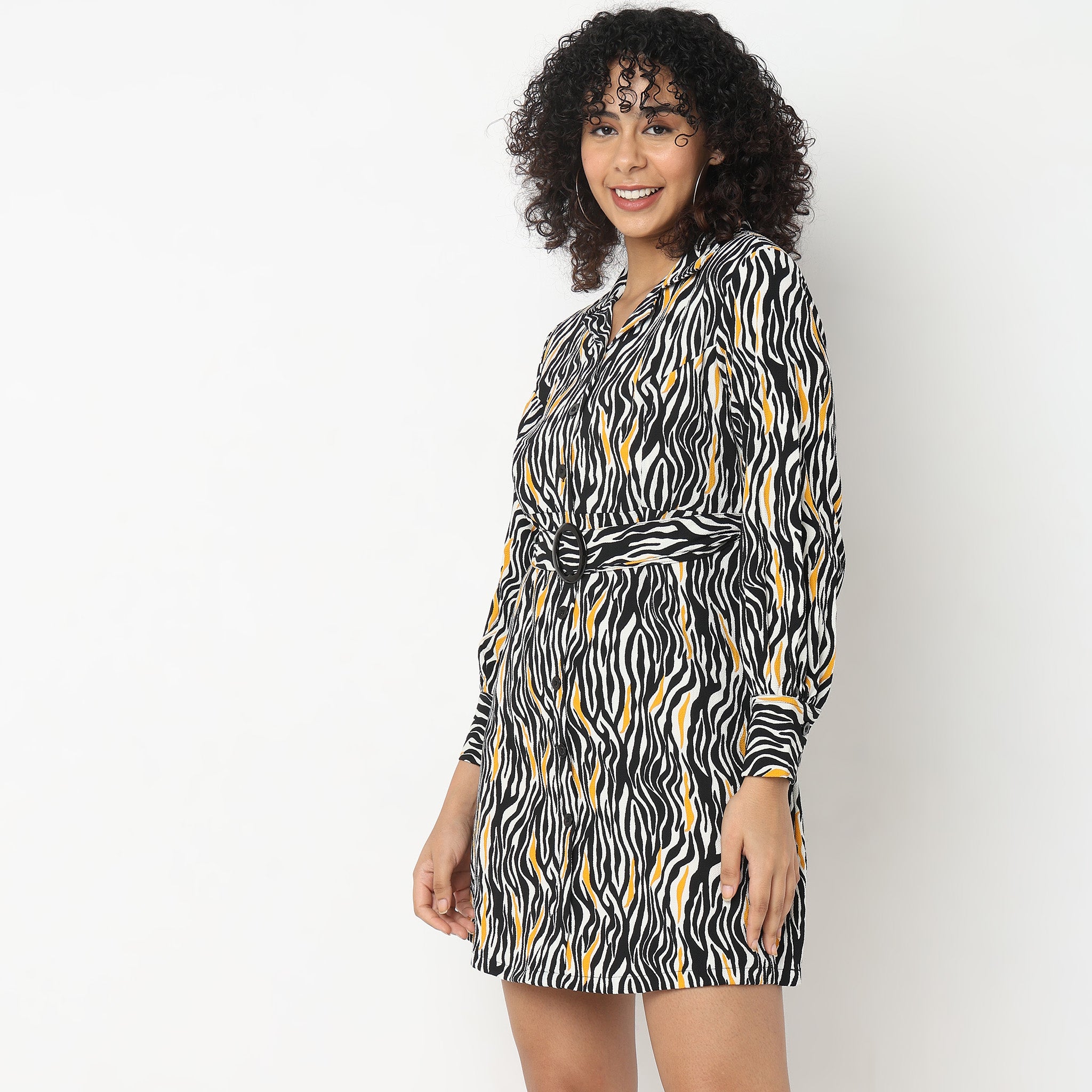 Relaxed Fit Animal Print Dress