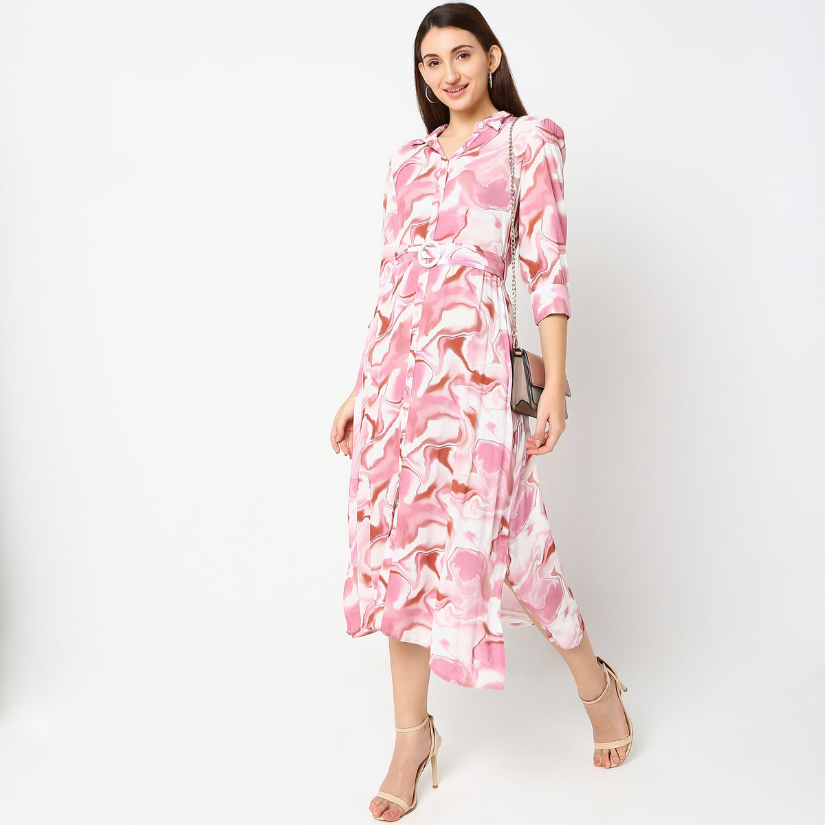 Flare Fit Printed Dress