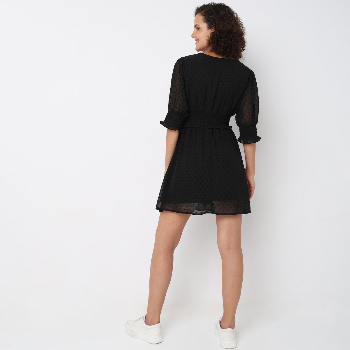 Regular Fit Solid Dress