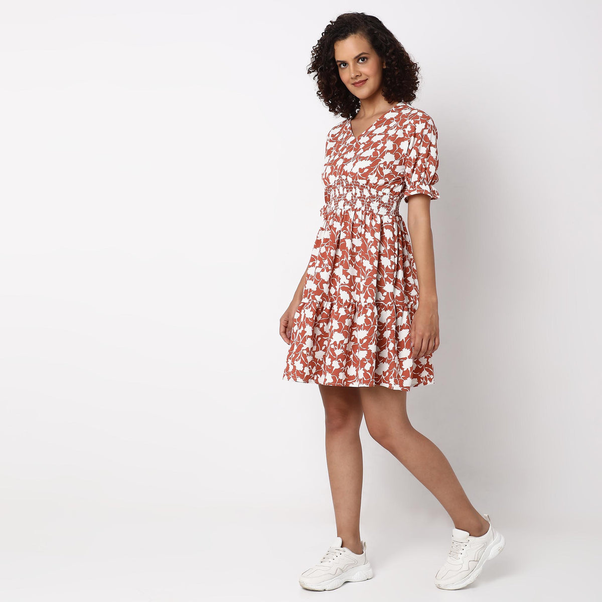 Flare Fit Printed Dress