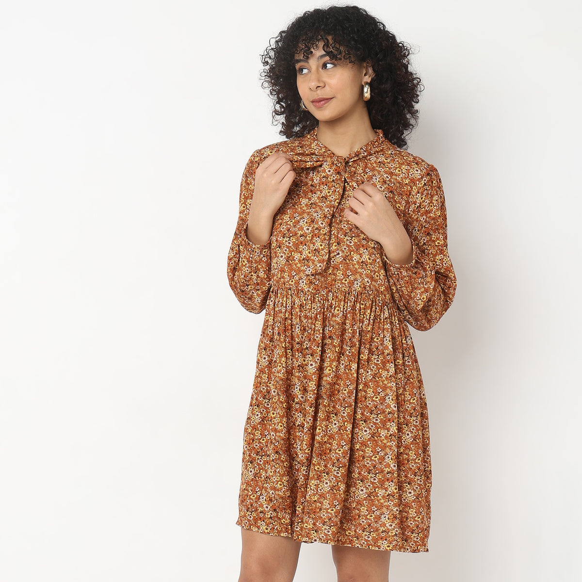 Regular Fit Floral Dress