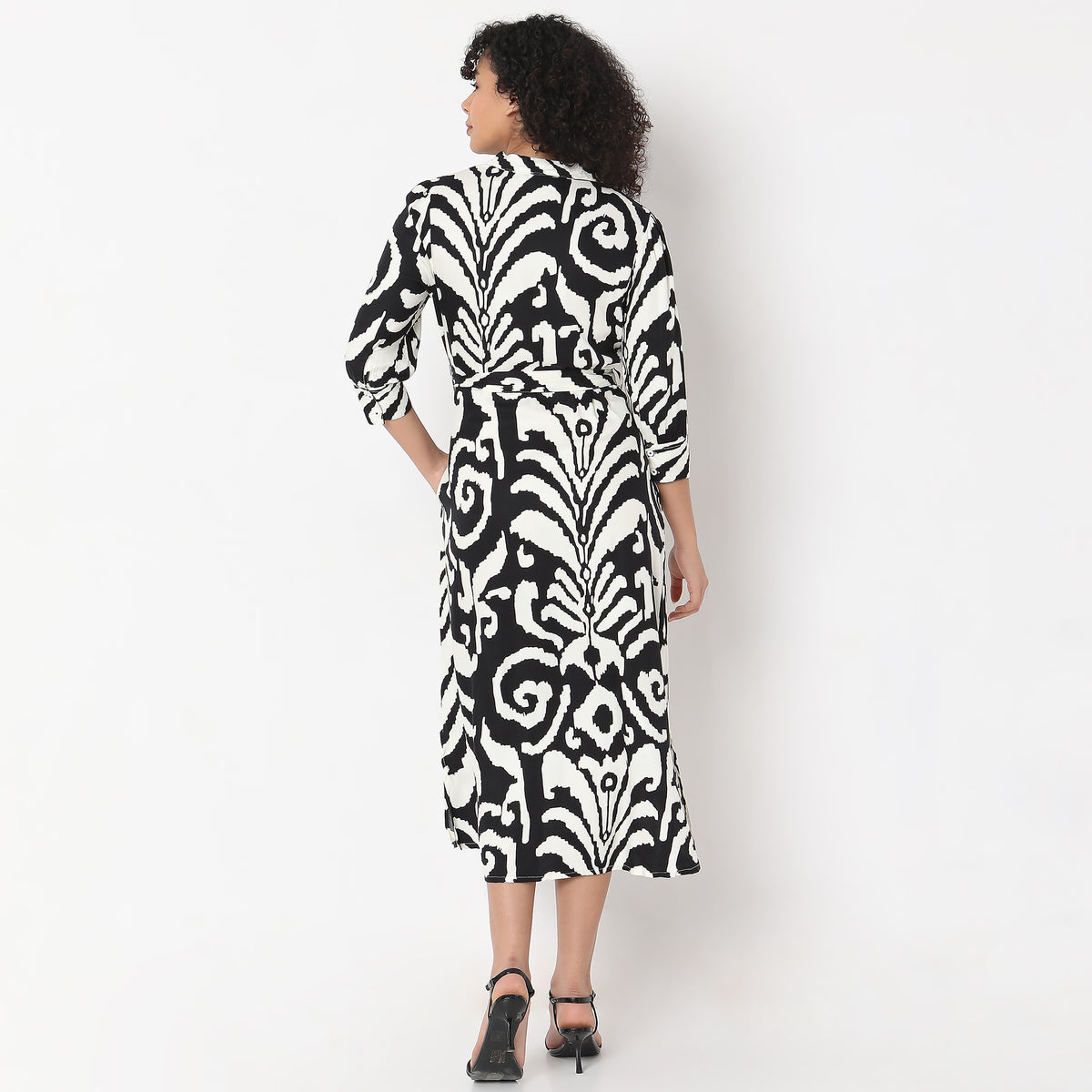 Flare Fit Abstract Dress