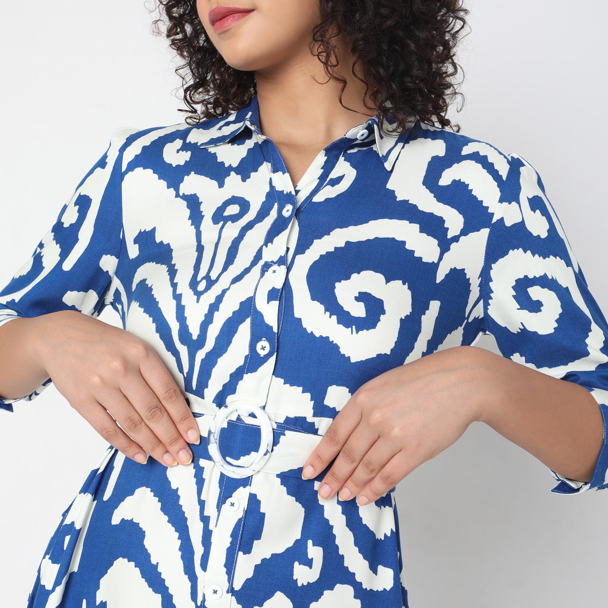 Flare Fit Abstract Dress