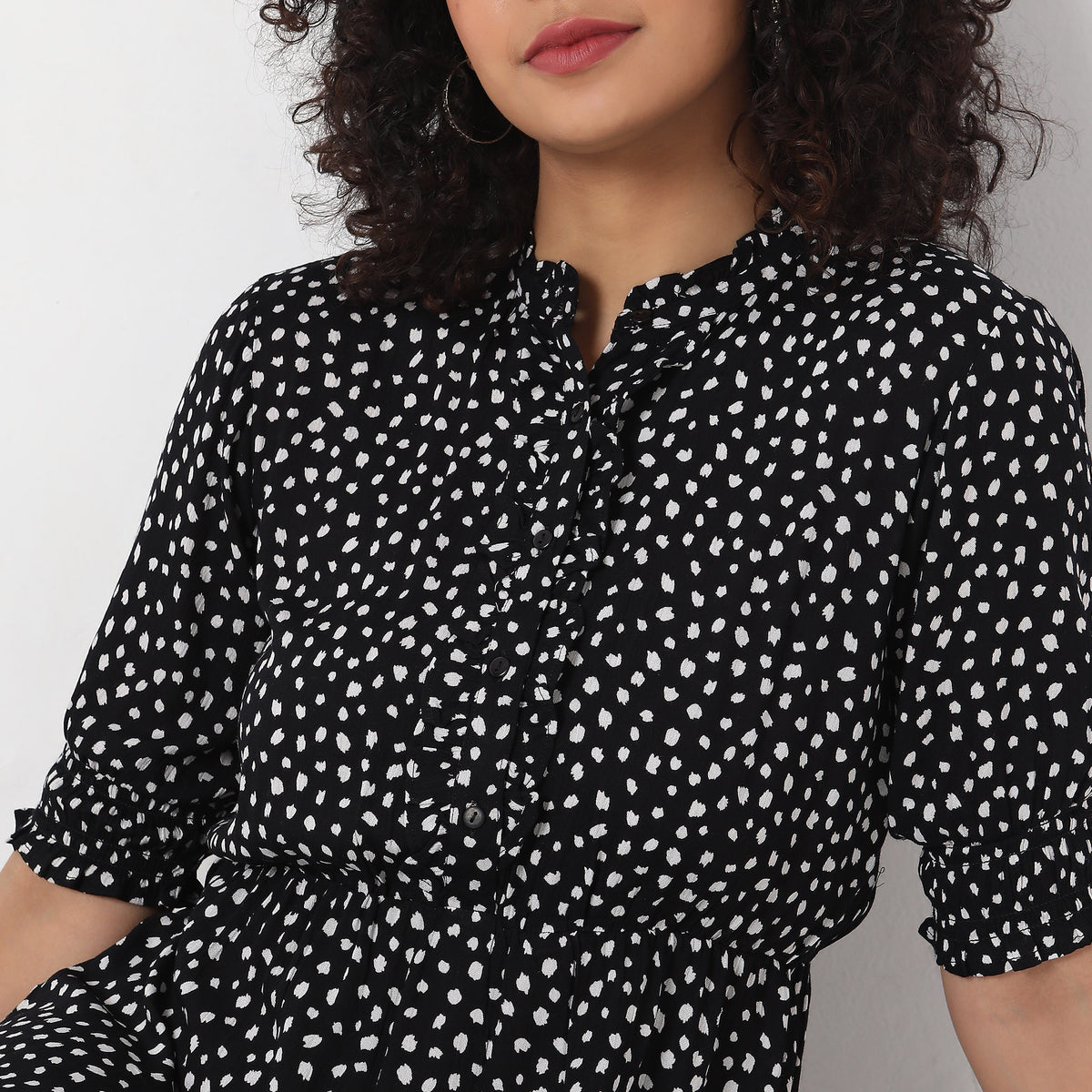 Flare Fit Polka Dot Dress