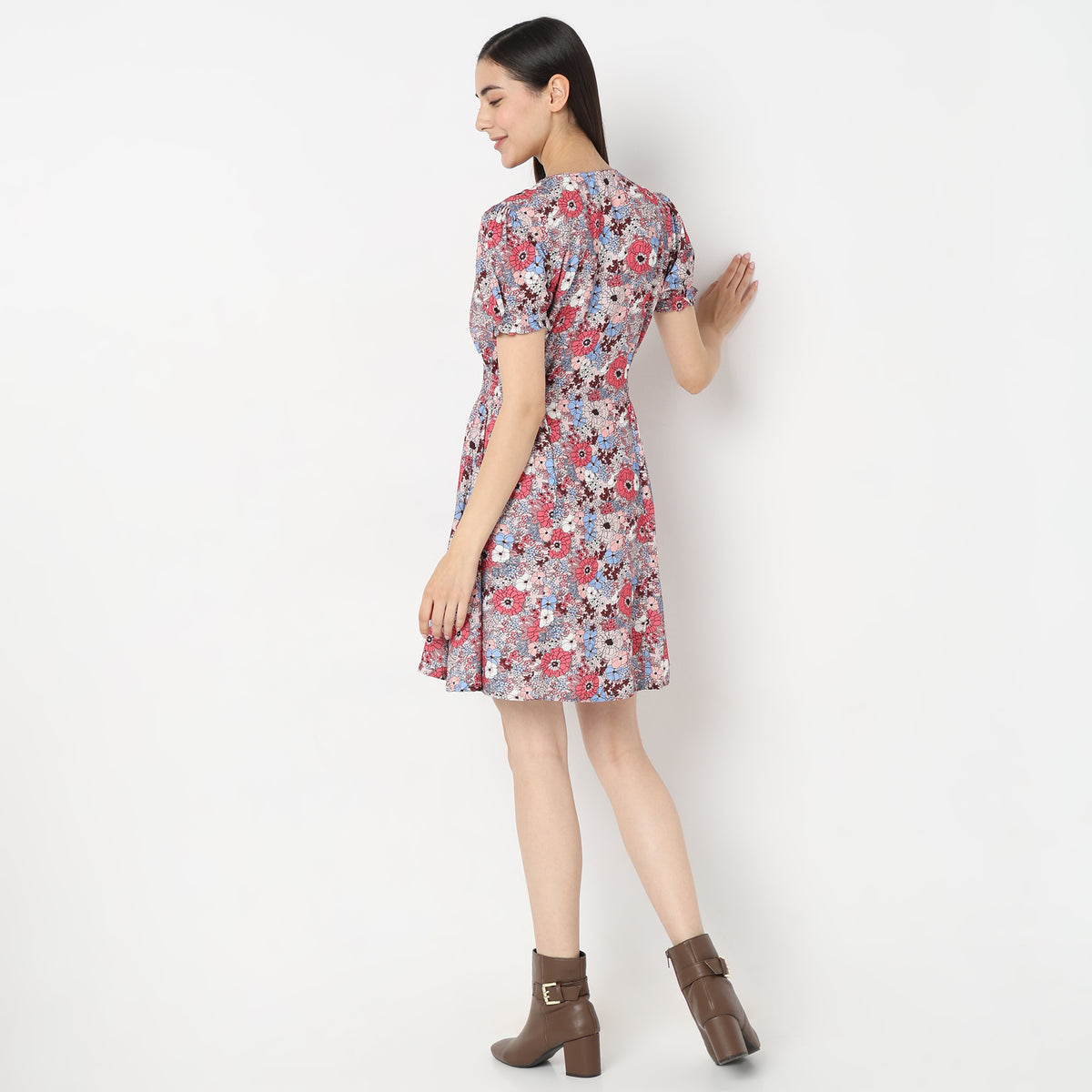 Flare Fit Floral Dress