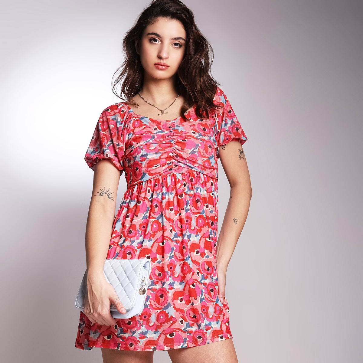 Flare Fit Printed Dress