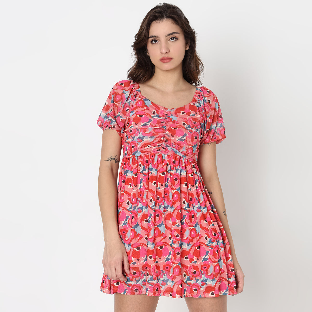 Flare Fit Printed Dress