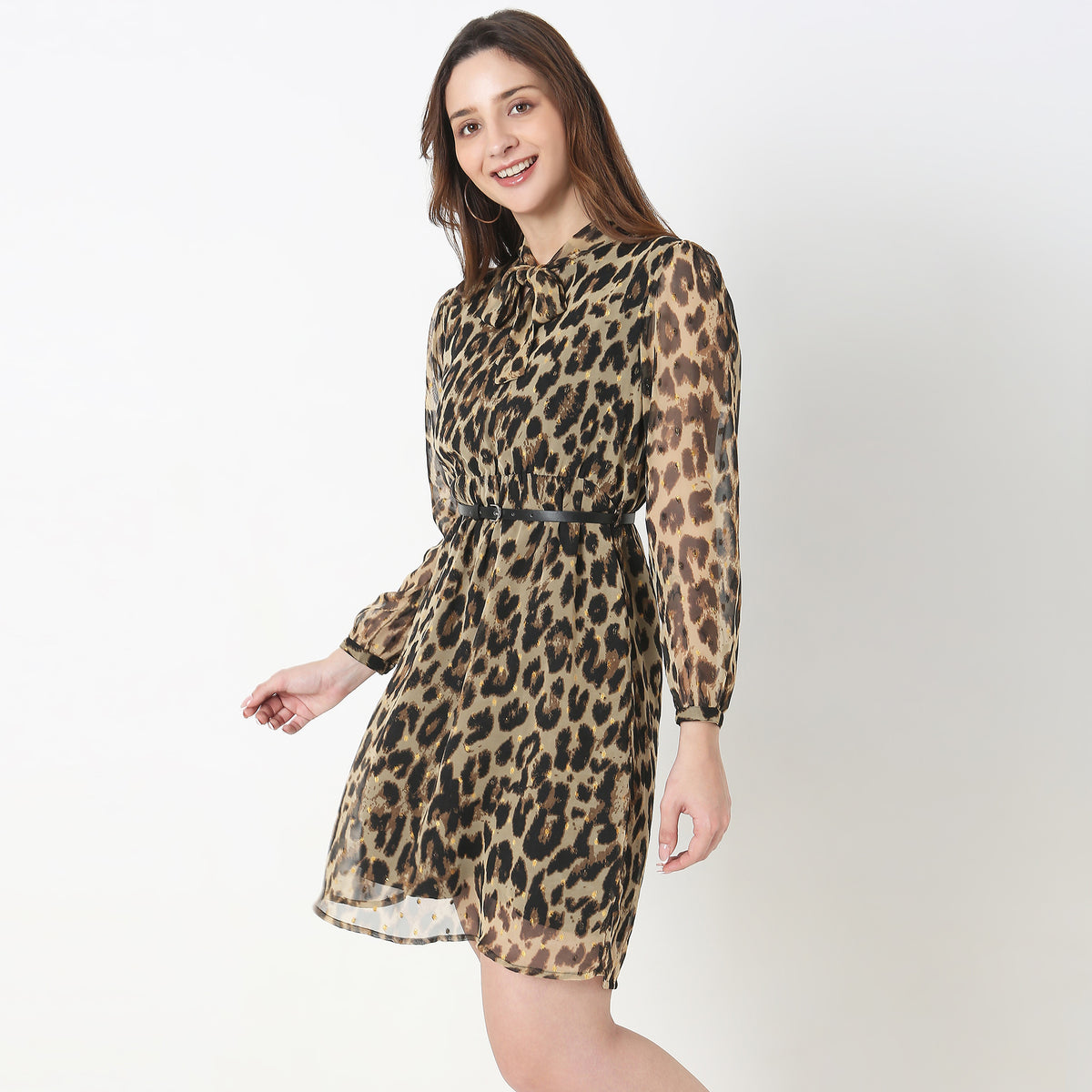 Regular Fit Animal Print Dress