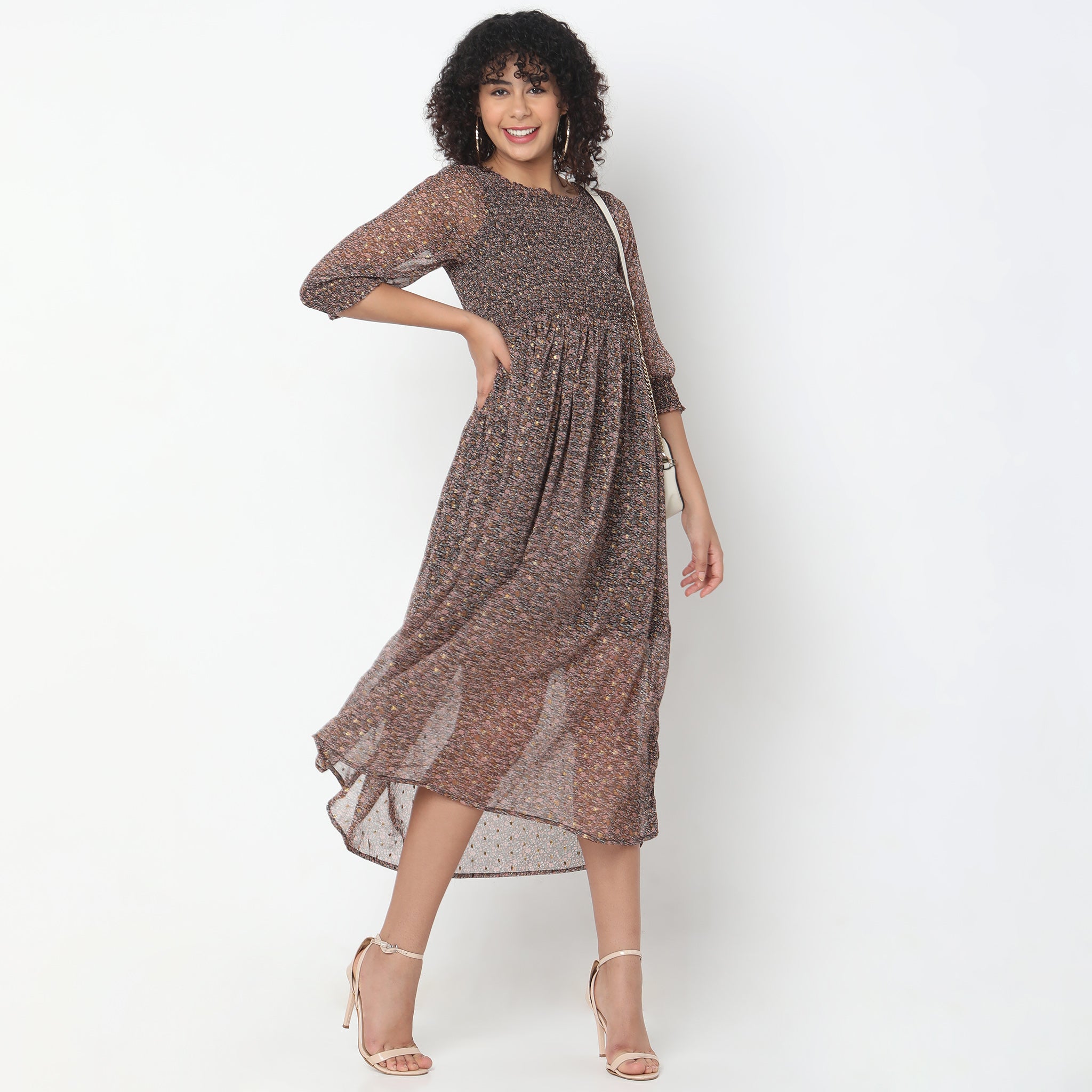 Regular Fit Floral Dress