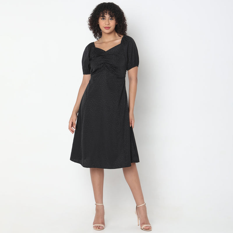 Regular Fit Jacquard Dress