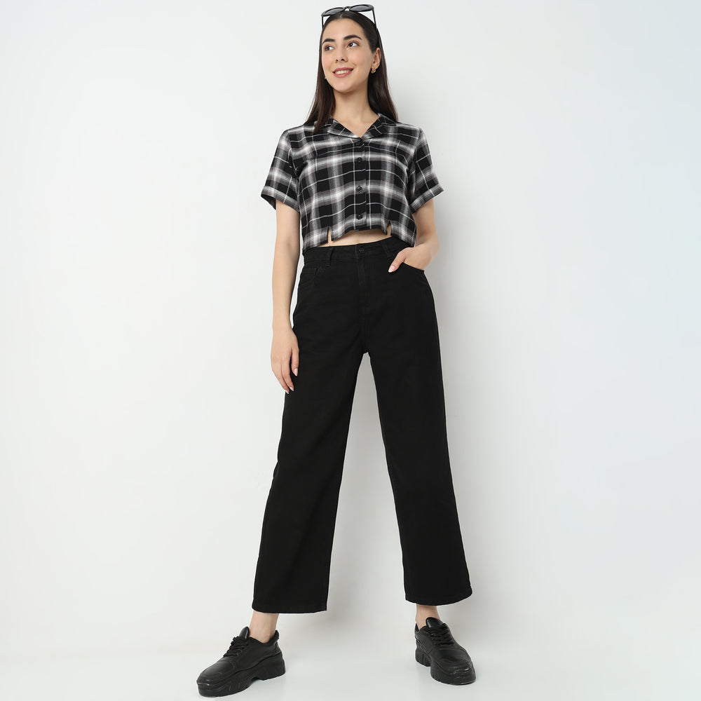 High Rise Straight Fit Jeans