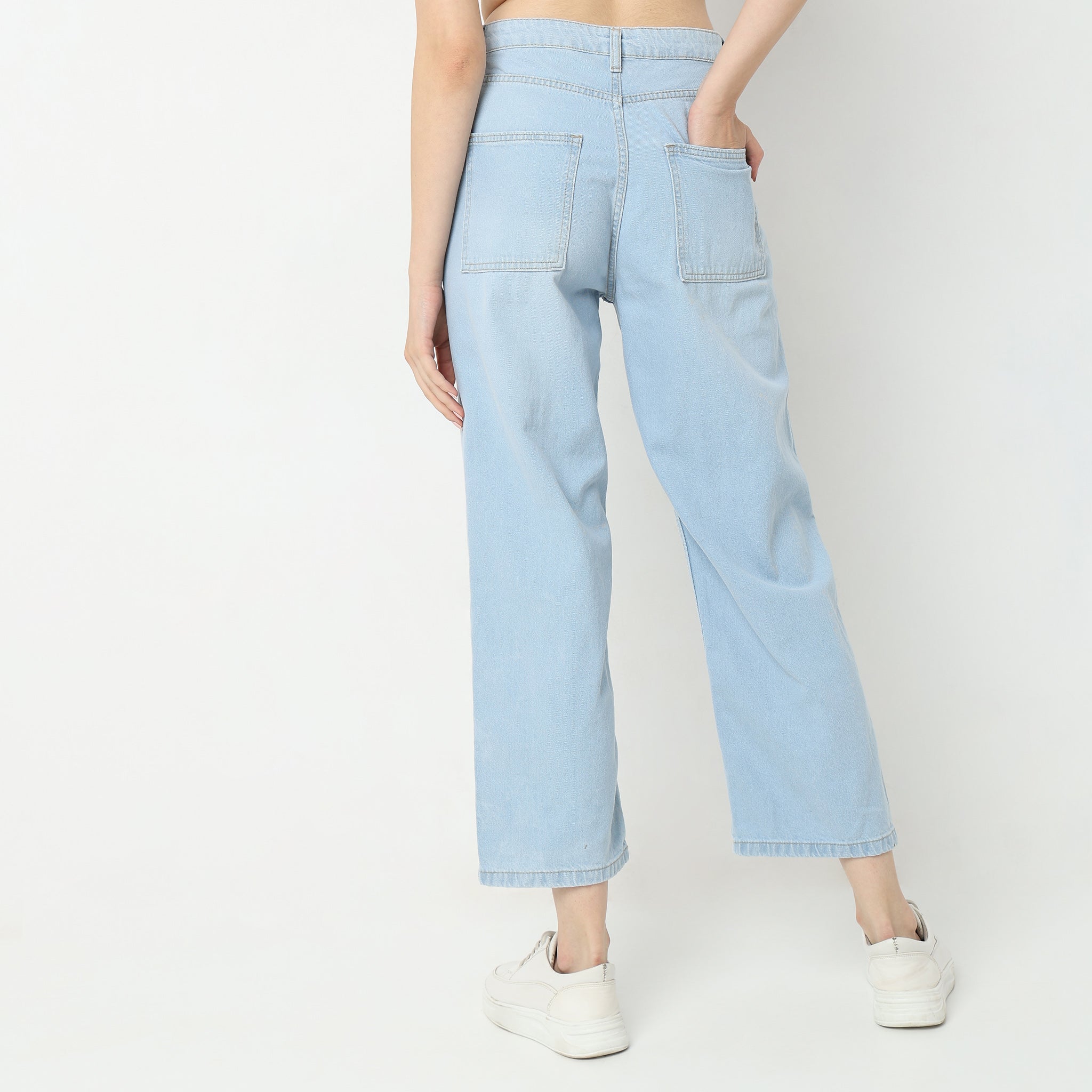 Buy Flying Machine Women Straight Fit High Rise Jeans - NNNOW.com