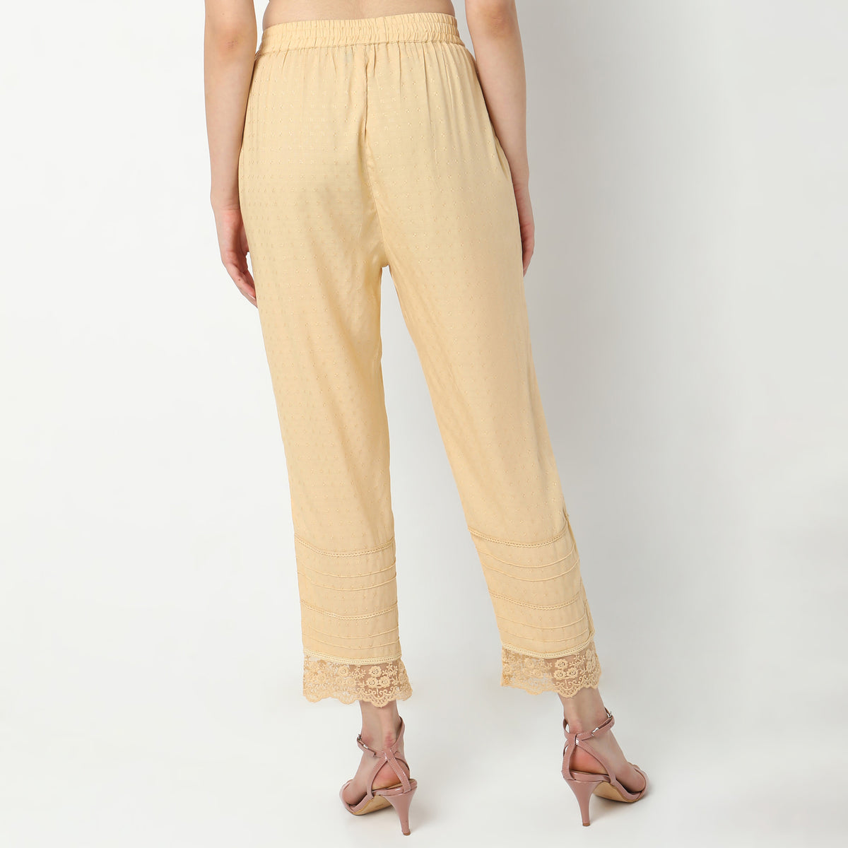 Straight Fit Solid  Ethnic Pants