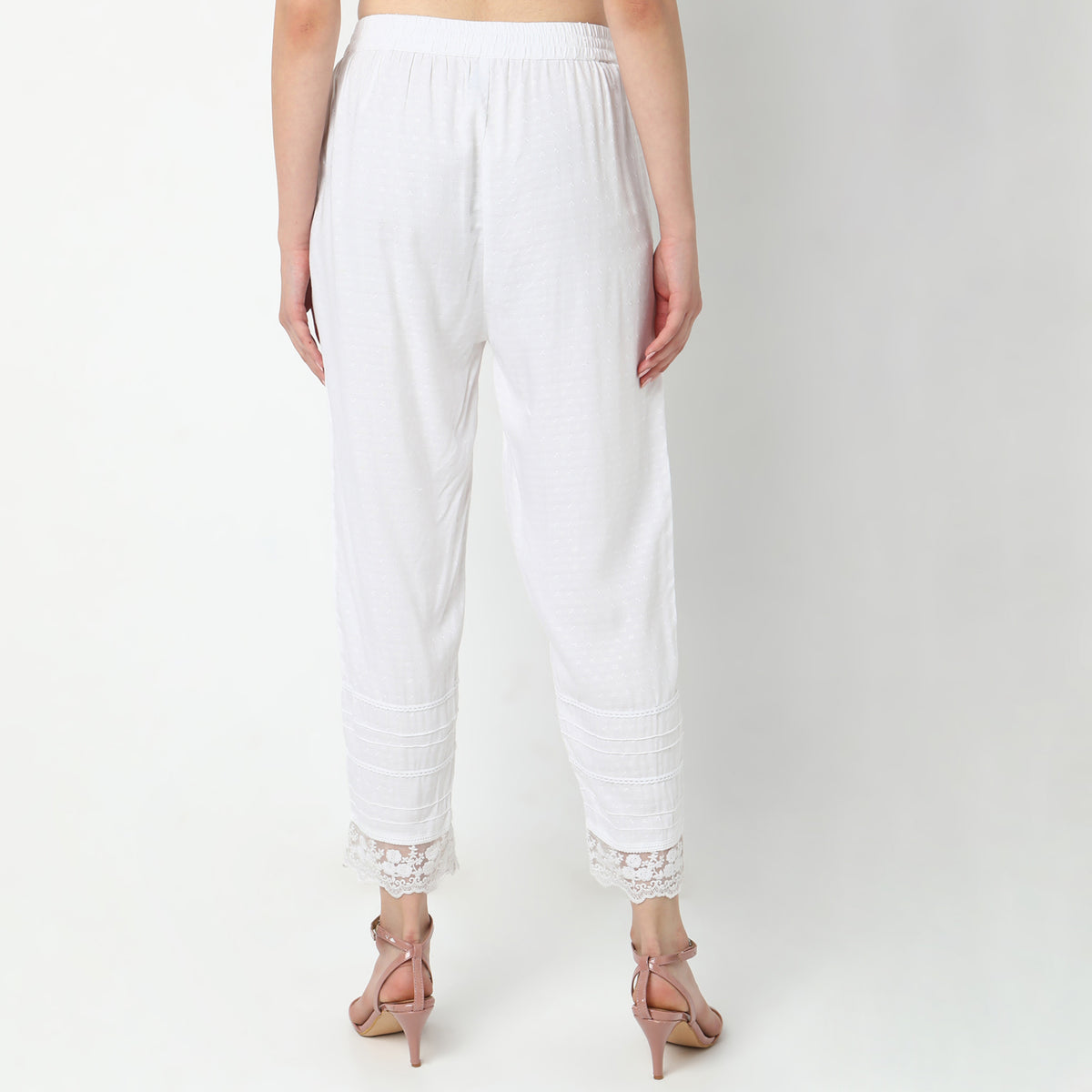 Straight Fit Solid  Ethnic Pants