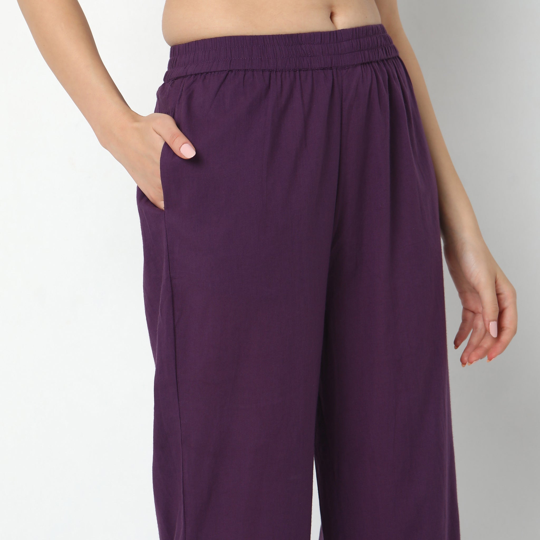 Straight Fit Solid  Ethnic Pants