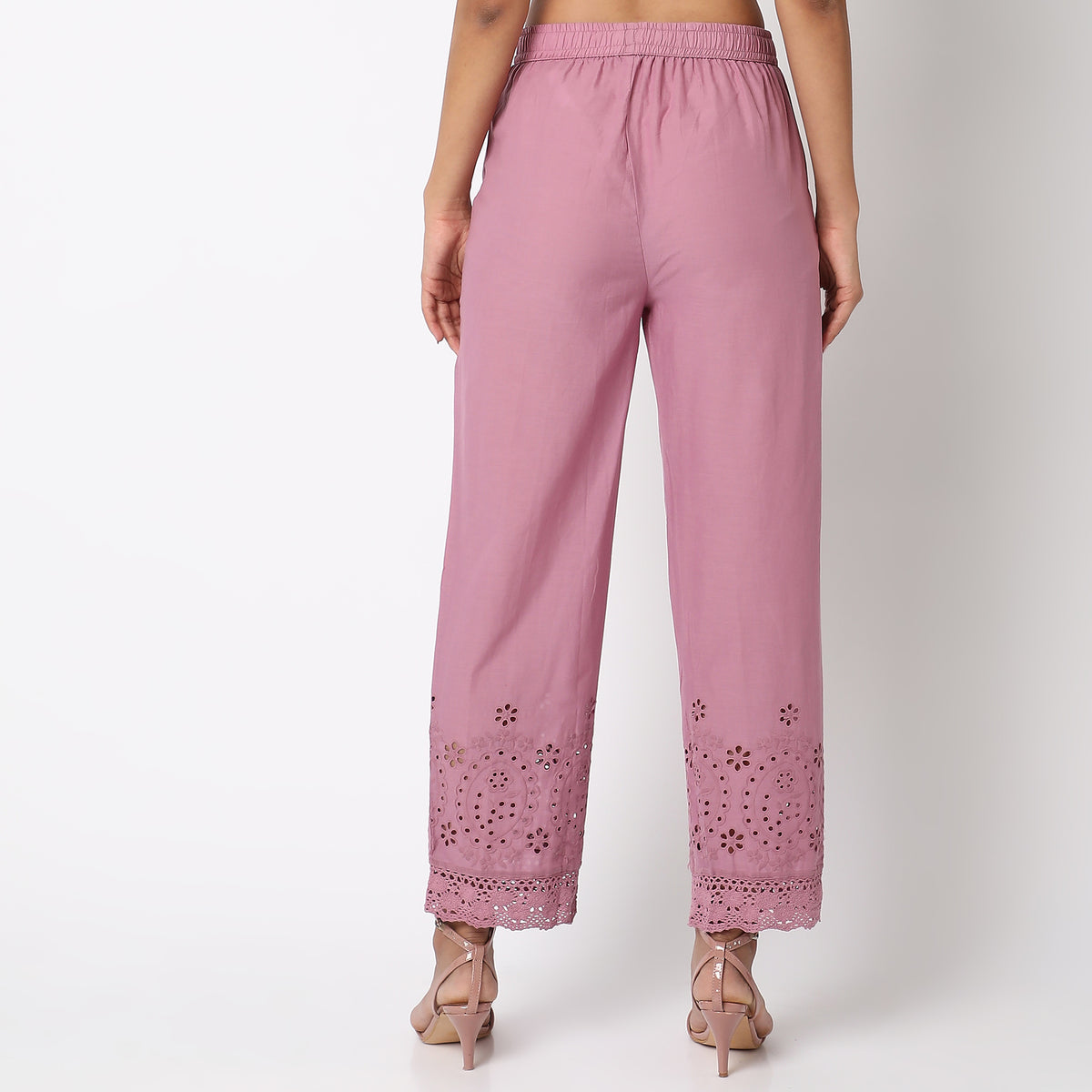 Regular Fit Embroidered Ethnic Pants