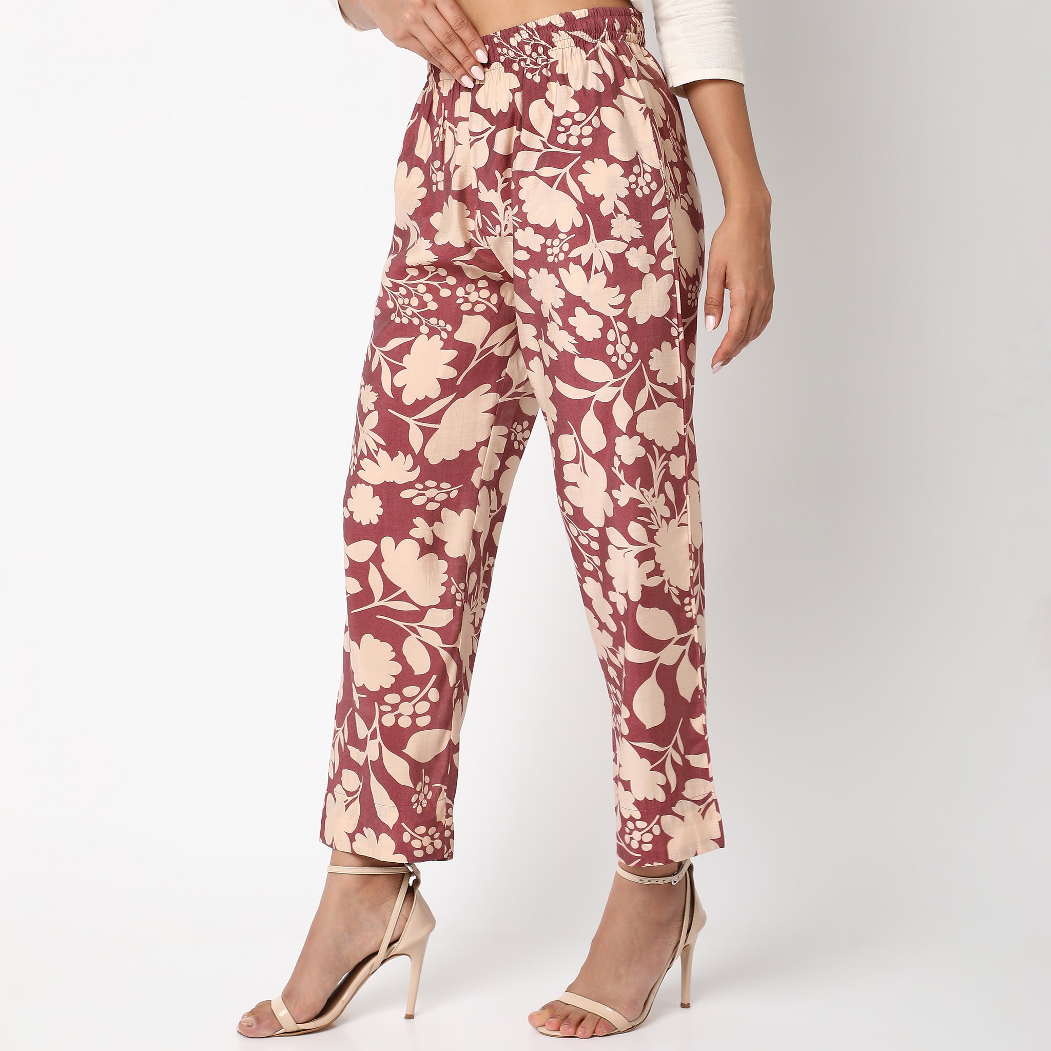 Straight Fit Printed Ethnic Pants