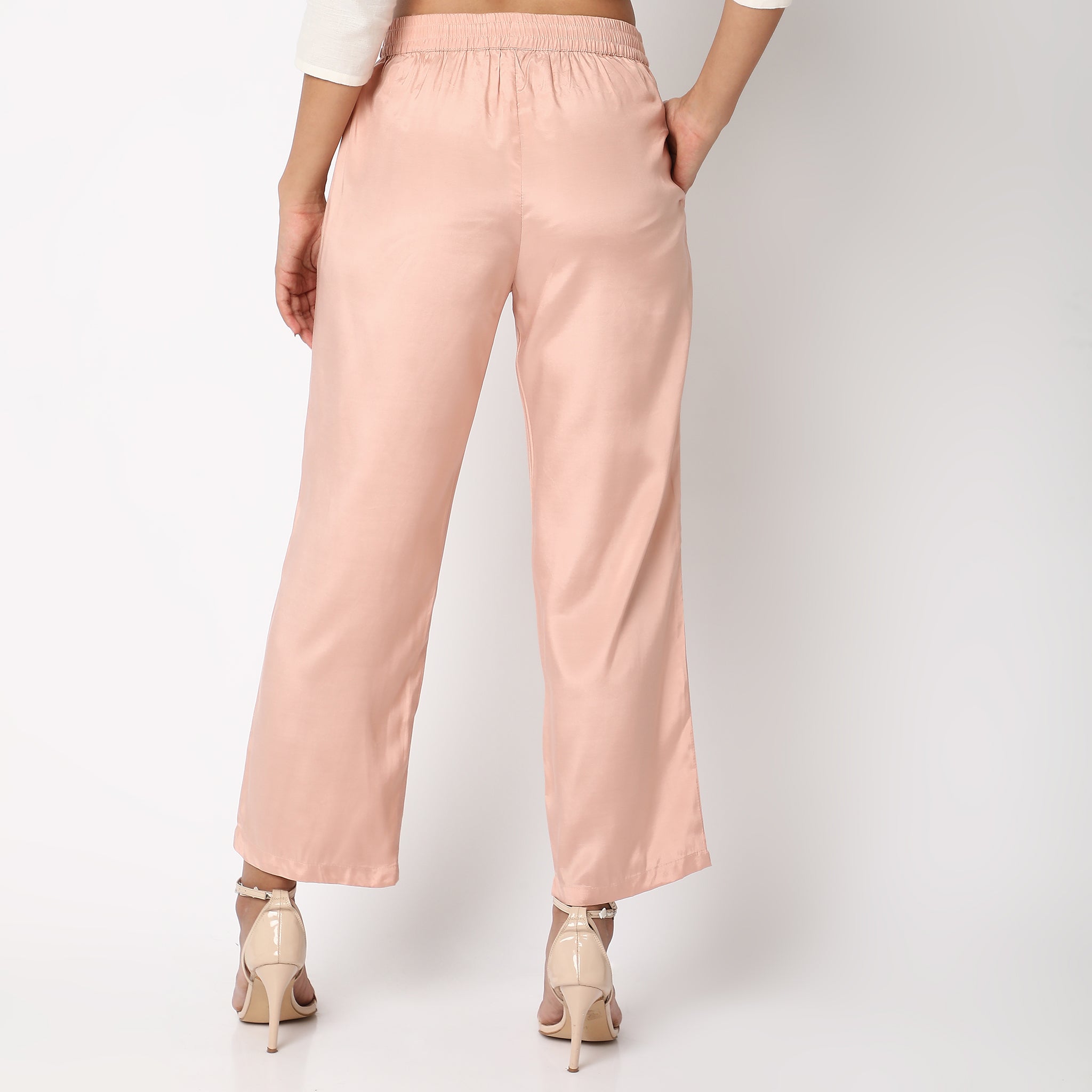 Straight Fit Solid Ethnic Pants