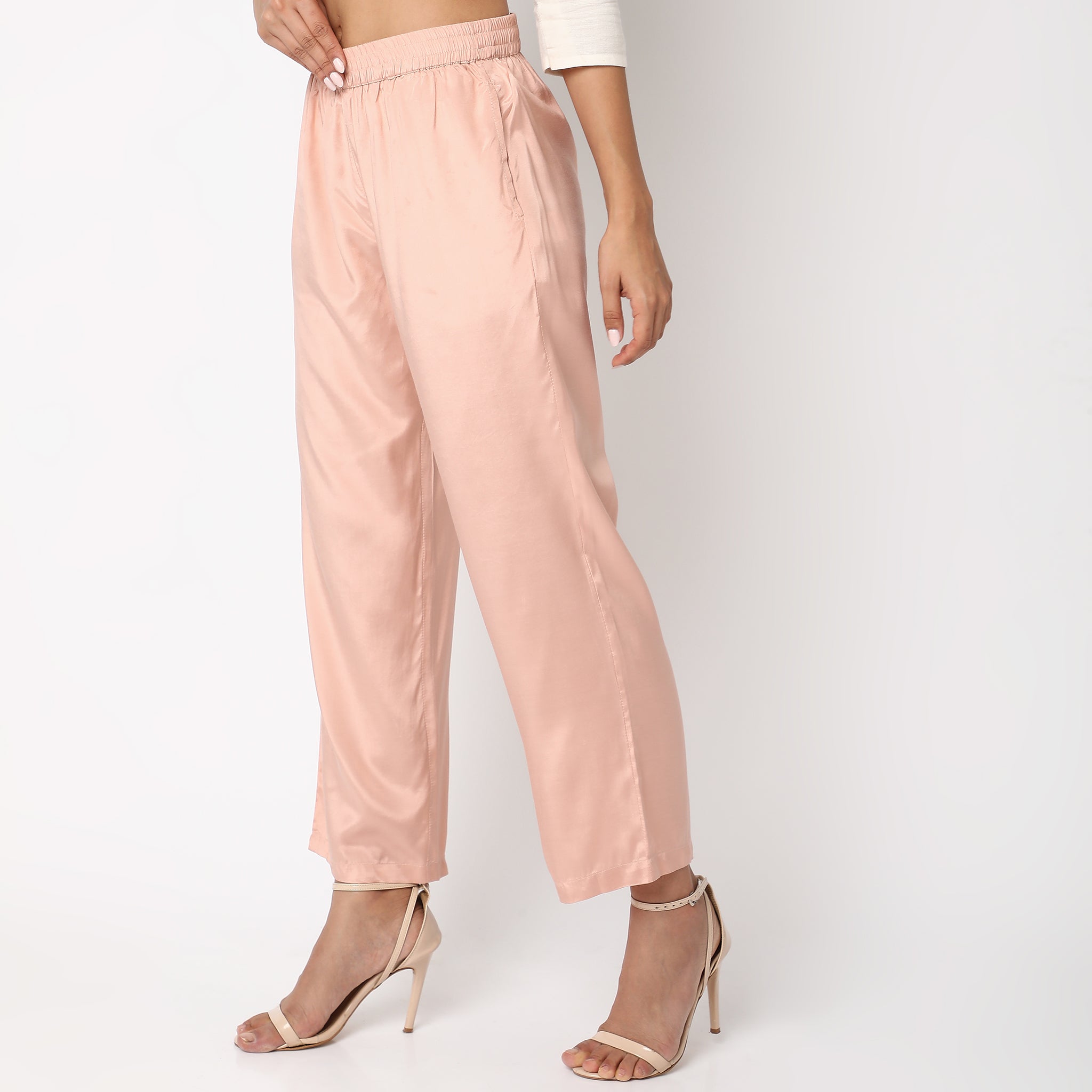 Straight Fit Solid Ethnic Pants
