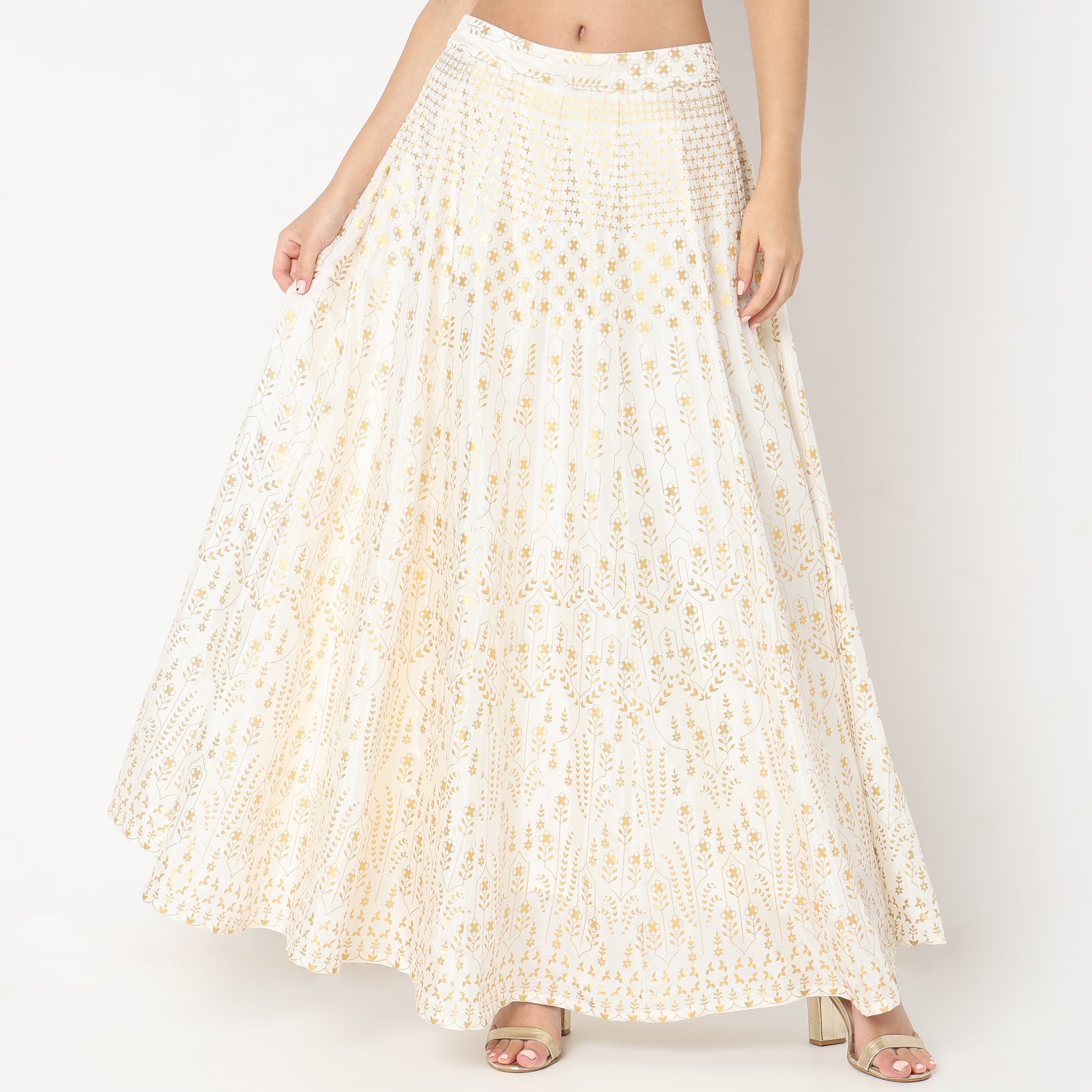 Flared Ladies Beige Flare Long Skirt, Size: Large at Rs 795/piece in Mumbai