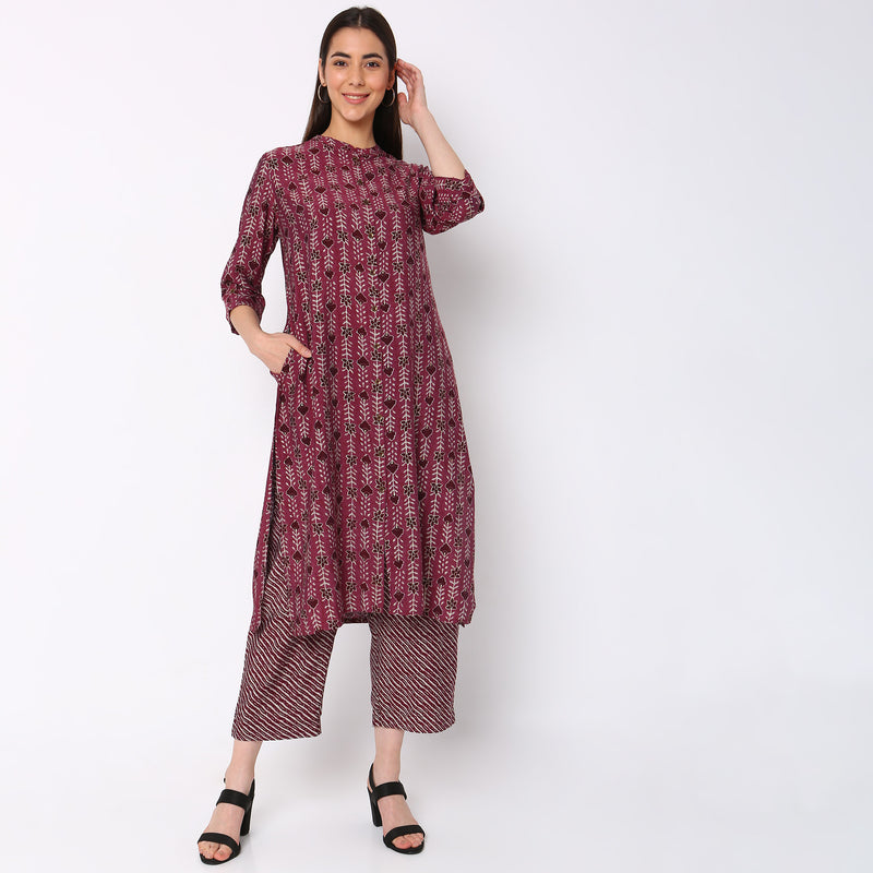 Regular Fit Printed Kurta Set