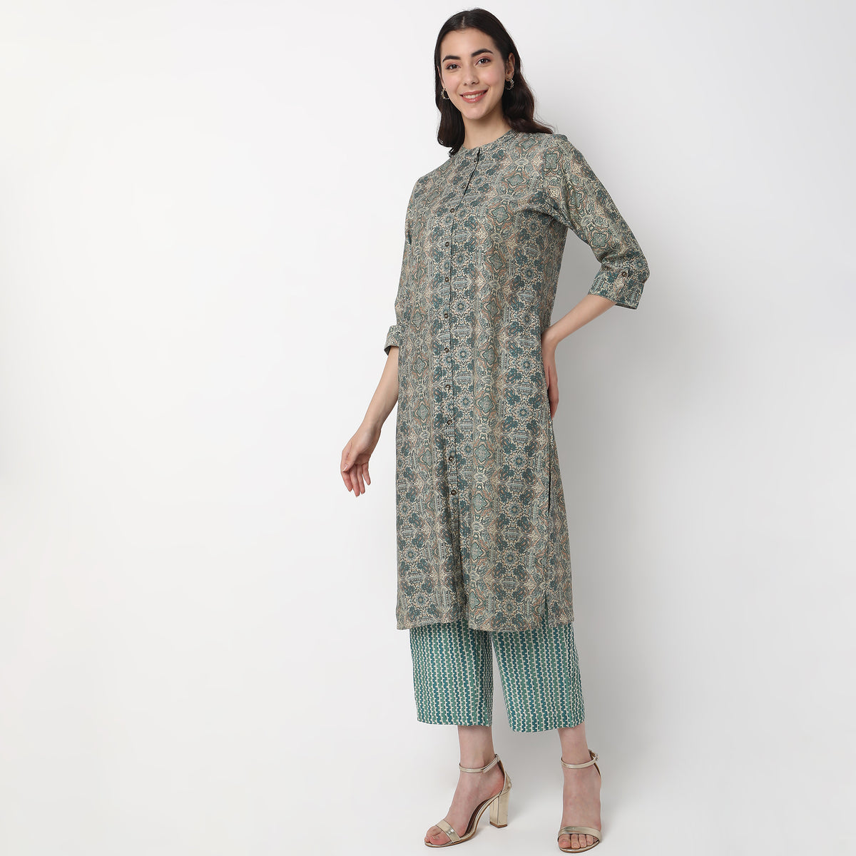 Regular Fit Printed Kurta Set