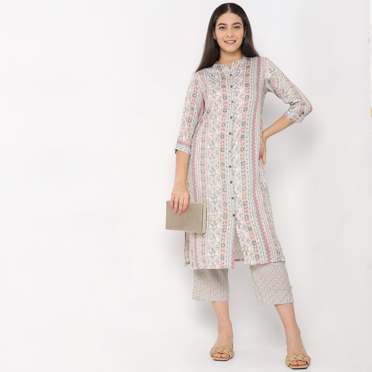 Regular Fit Printed Kurta Set