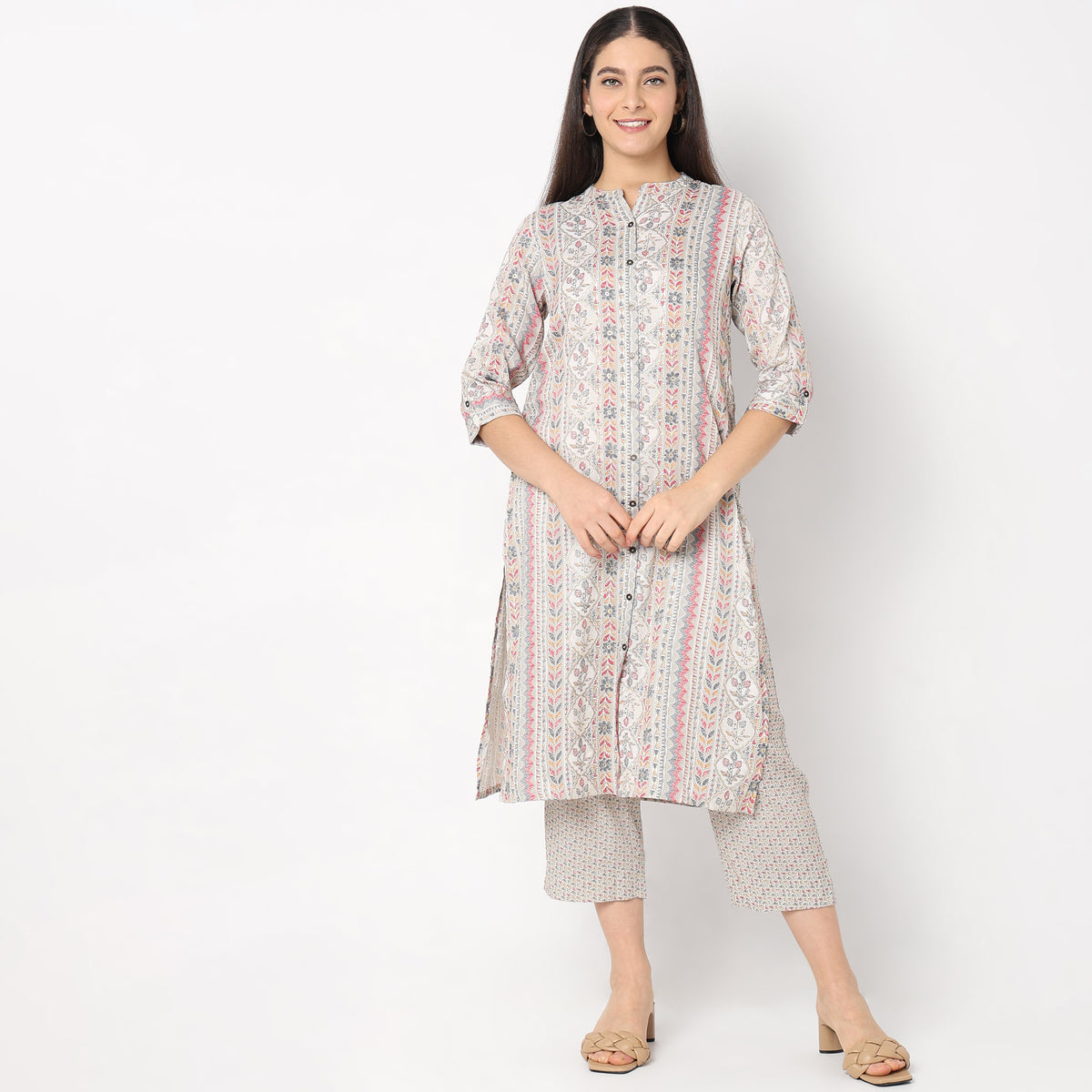 Regular Fit Printed Kurta Set