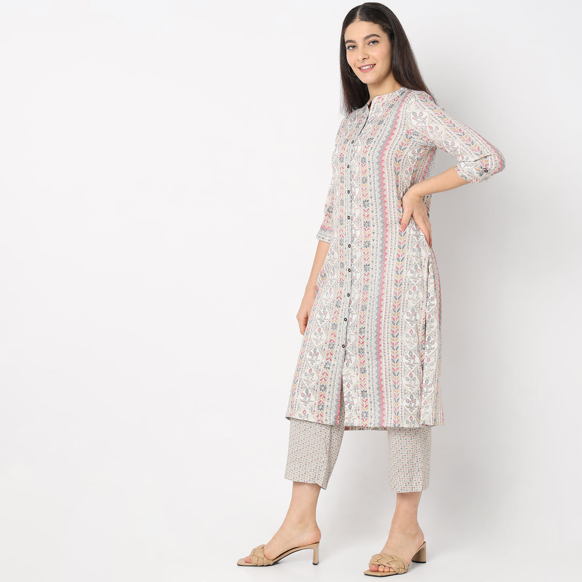 Regular Fit Printed Kurta Set