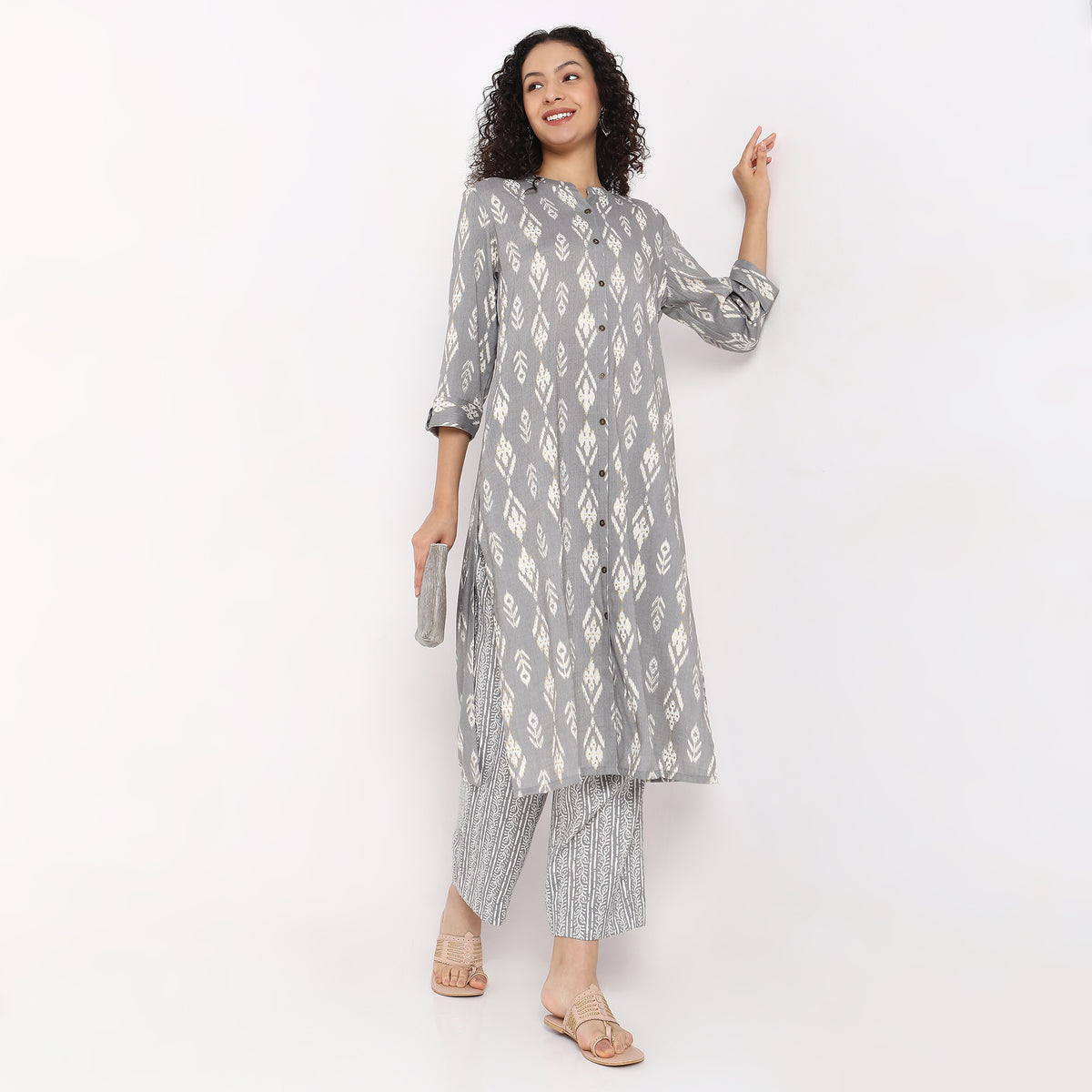 Regular Fit Printed Kurta Set