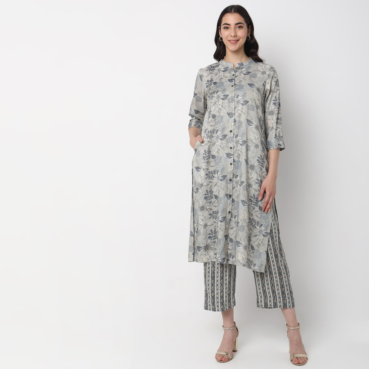 Regular Fit Printed Kurta Set