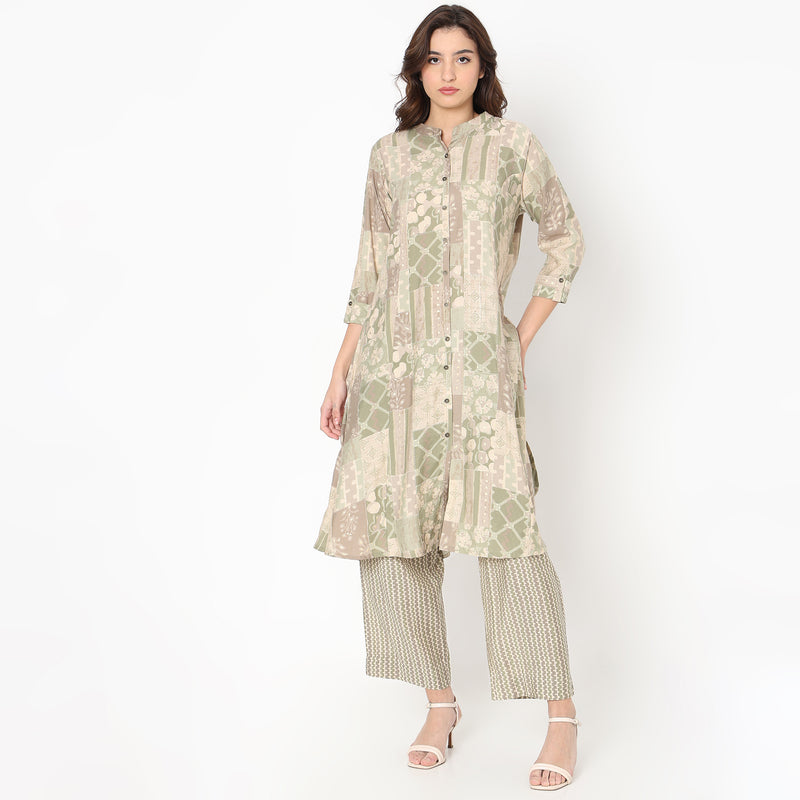 Regular Fit Printed Kurta Sets