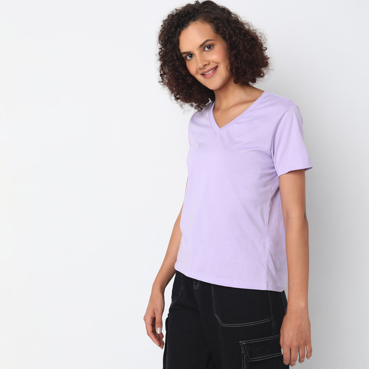 Regular Fit Solid T-Shirt