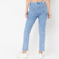 Slim Fit Solid High Rise Jeans