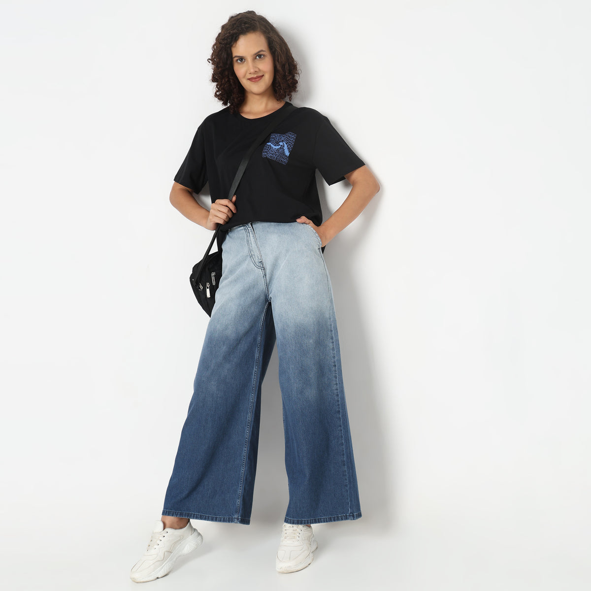 Flare Fit Solid Jeans