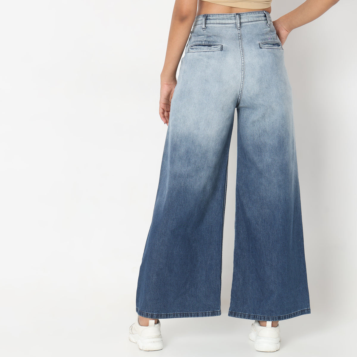 Flare Fit Solid Jeans