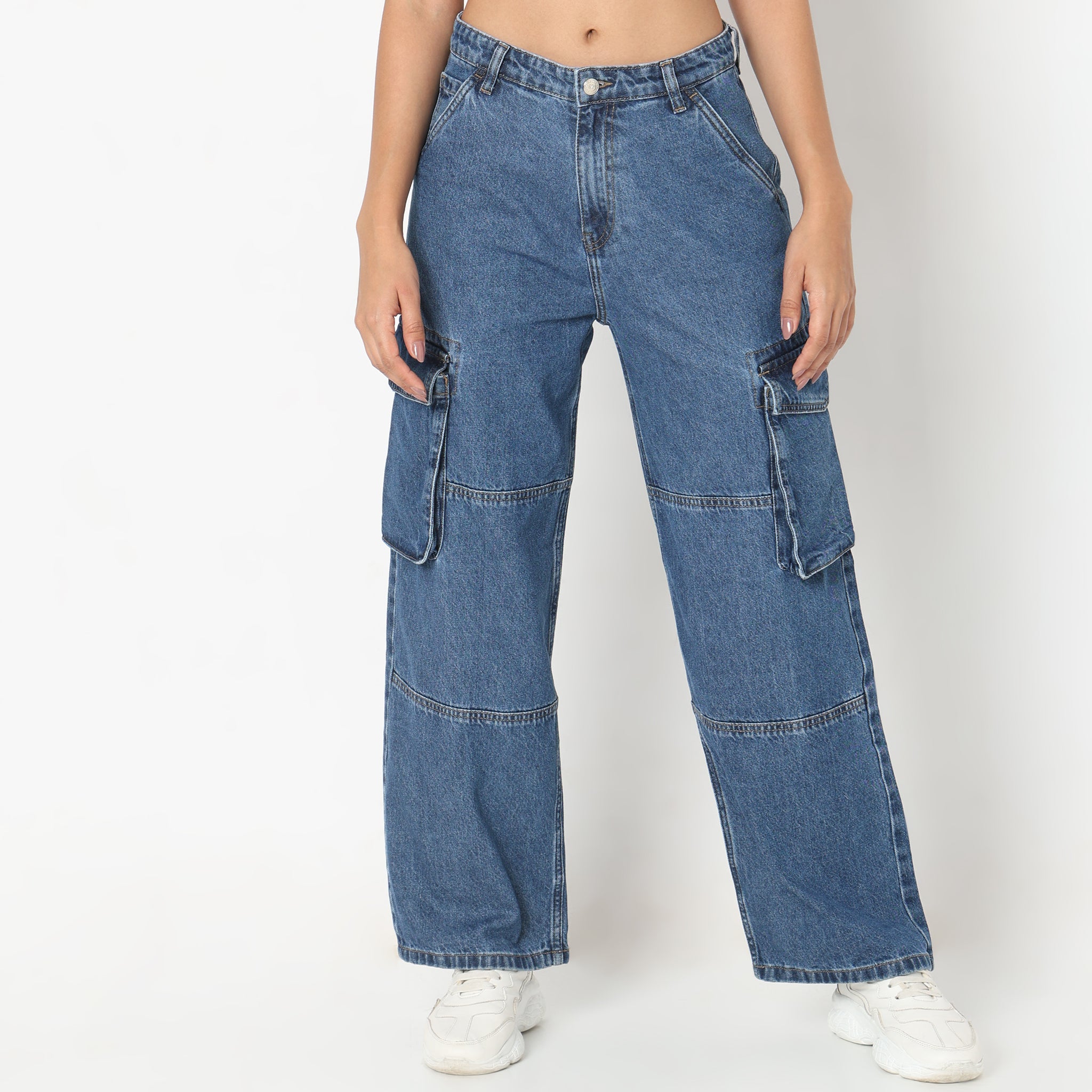 Regular Fit Solid Jeans