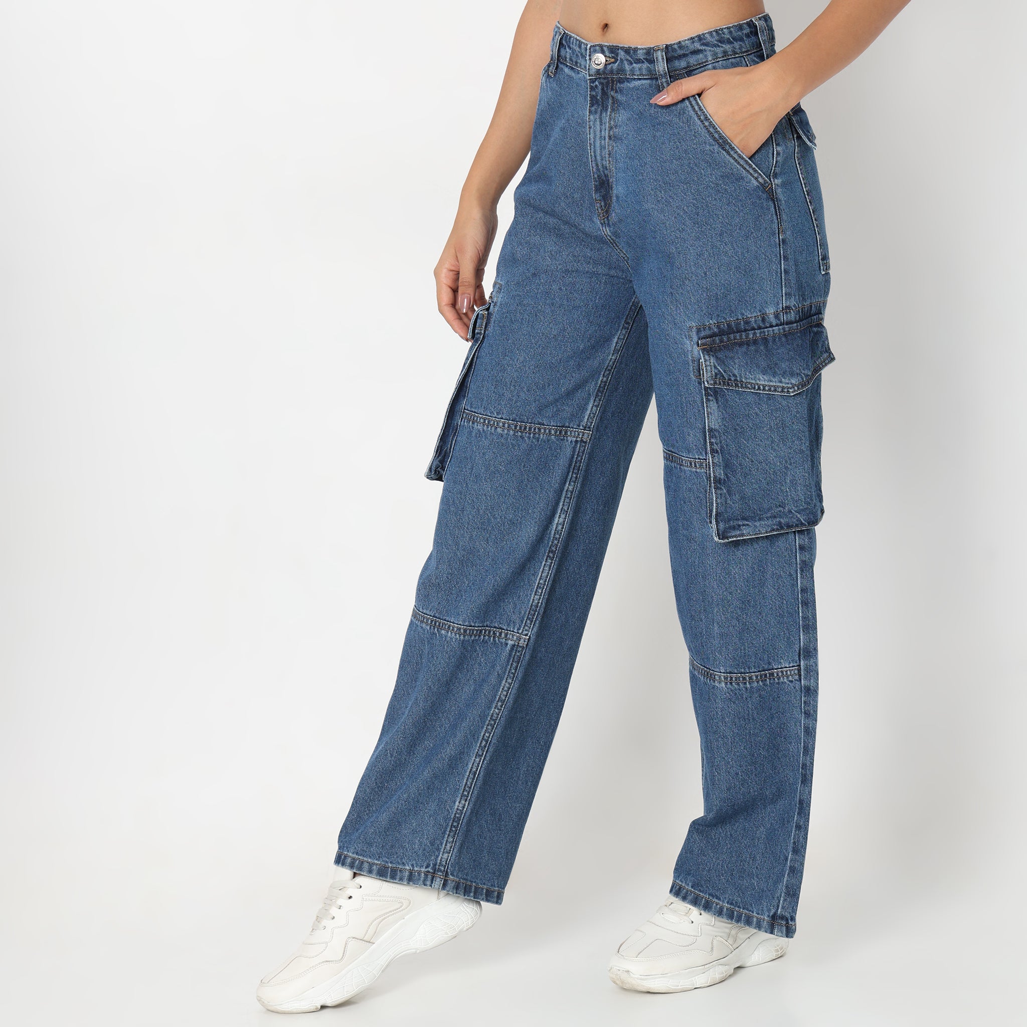 Regular Fit Solid Jeans