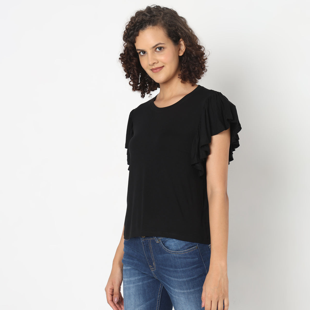 Regular Fit Solid T-Shirt