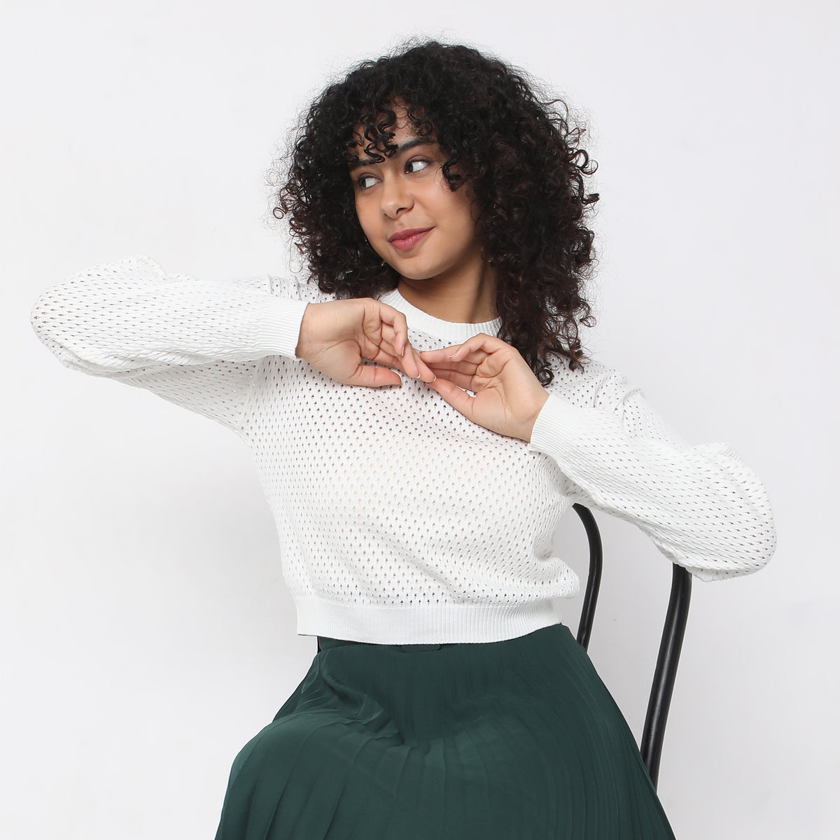 Oversize Crochet T-Shirt