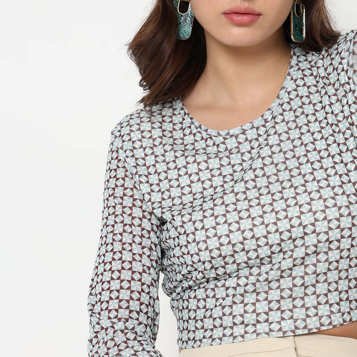 Slim Fit Printed Top