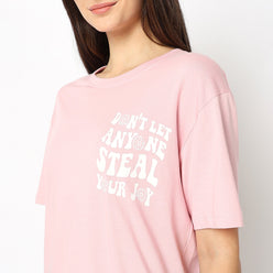 Women Wearing Oversize Graphic T-Shirt